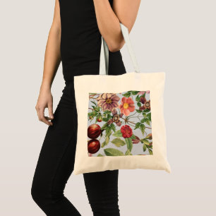 Botanisches Vintage-Design Tragetasche