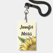 Botanisches Vintages Ausweis (Vorderseite mit Lanyard)