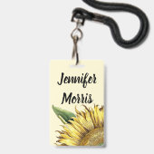 Botanisches Vintages Ausweis (Rückseite mit Lanyard)
