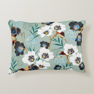 Botanisches Vintages Blumenmuster Dekokissen
