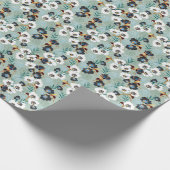Botanisches Vintages Blumenmuster Geschenkpapier (Ecke)