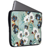 Botanisches Vintages Blumenmuster Laptopschutzhülle (Vorne Rechts)