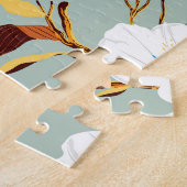 Botanisches Vintages Blumenmuster Puzzle (Seite)