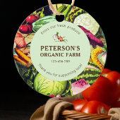 Botanisches Vintages Gemüse, lokaler Bauer Geschenkanhänger