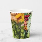 Botanisches Vintages Gemüse, lokaler Bauer Pappbecher (Rechts)