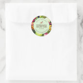 Botanisches Vintages Gemüse, lokaler Bauer Runder Aufkleber (Tasche)