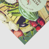 Botanisches Vintages Gemüse, lokaler Bauer Seidenpapier (Ausschnitt)