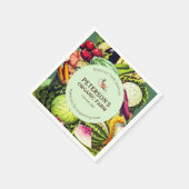 Botanisches Vintages Gemüse, lokaler Bauer Serviette (Ecke)