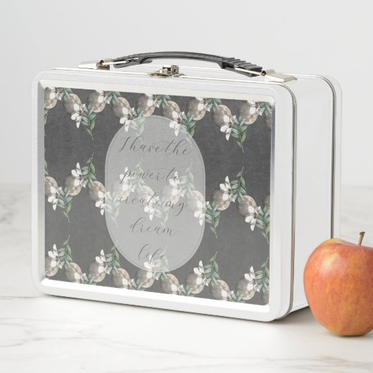 Botanisches Vintages Retro-Muster Metall Brotdose (Beispiel)