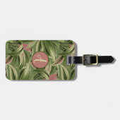 Botanisches Vintages tropisches Palm Gepäckanhänger (Vorderseite horizontal)