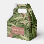 Botanisches Vintages tropisches Palm Geschenkschachtel (Rückseite)