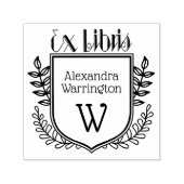 Botanisches Wappen Ex Libris #2 Buchname Initial Permastempel (Design)