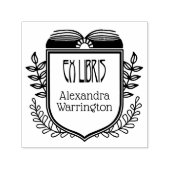 Botanisches Wappen Ex Libris Buchname Embosser Permastempel (Design)