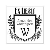 Botanisches Wappen Ex Libris Buchname Initial Permastempel (Design)
