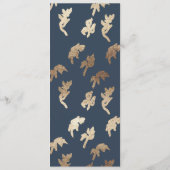 Botanisches Wappen Hochzeit der klassischen Seefah Menükarte (Rückseite)