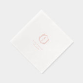 Botanisches Wappen Hochzeitmongramm Servietten Mit Folie (Rechts)