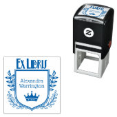 Botanisches Wappen Krone #1 Ex Libris Buchname Permastempel (Beispiel)