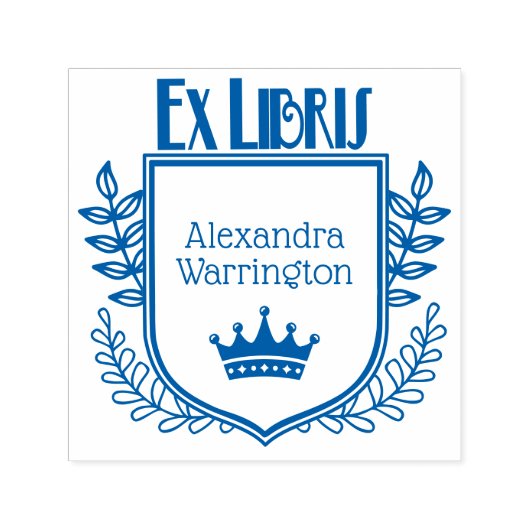 Botanisches Wappen Krone #1 Ex Libris Buchname Permastempel (Design)