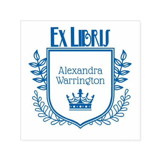 Botanisches Wappen Krone #2 Ex Libris Buchname Permastempel (Design)