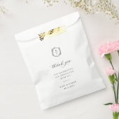 Botanisches Wappen Monogram Wedding Danke Geschenktütchen (Versiegelt)