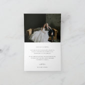 Botanisches Wappen Monogram Wedding Foto Danke, C Dankeskarte (Innenseite)