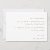 Botanisches Wappen Monogram Wedding Foto Dankeskarte (Rückseite)