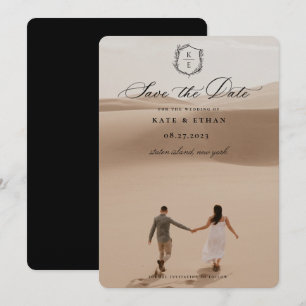 Botanisches Wappen Monogram Wedding Foto Save The Date