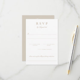 Botanisches Wappen Monogram Wedding RSVP Card