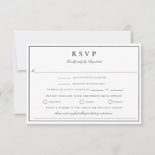 Botanisches Wappen Monogram Wedding RSVP Card Einladung
