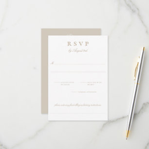 Botanisches Wappen Monogram Wedding RSVP Card Karte