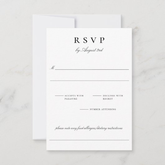 Botanisches Wappen Monogram Wedding RSVP Card Karte (Vorderseite)