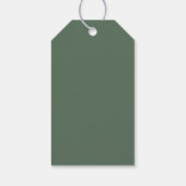 Botanisches Wappen Monogramm Hochzeit Geschenkanhänger (Rückseite)