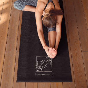 Botanisches Wappen Zeitlose Monogramm Yogmata Yogamatte