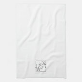 Botanisches Wappen | Zeitloses Monogramm Teetuch Geschirrtuch (Vertikal)