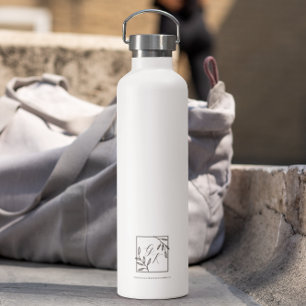 Botanisches Wappen Zeitloses Monogramm Trinkflasche