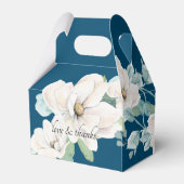 Botanisches Wasser Hochzeit Blau Geschenkschachtel (Rückseite)