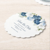Botanisches Wasser mit floraler Farbe Save the Dat Untersetzer (angewinkelt)