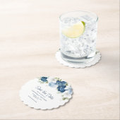 Botanisches Wasser mit floraler Farbe Save the Dat Untersetzer (Vor Ort)