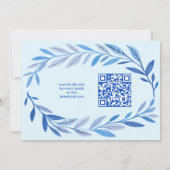 Botanisches Wasserfarben CUSTOM FOTO QR Bat Mitzva Einladung (Rückseite)