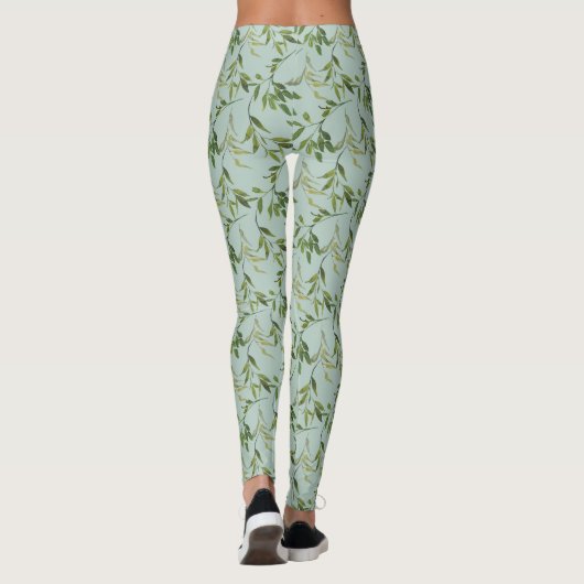 Botanisches Wasserfarbenleaf - Leggings (Rückseite)