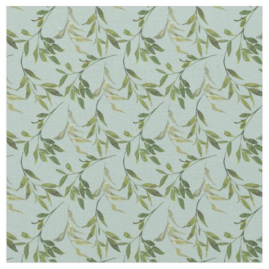 Botanisches Wasserfarbenleaf Stoff (Nahaufnahme)