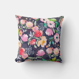 Botanisches Wasserfarbenmuster und nahtlos b Kissen