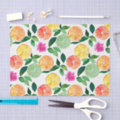 Botanisches Wasserfarbenzitrusmuster Seidenpapier (Handwerk)
