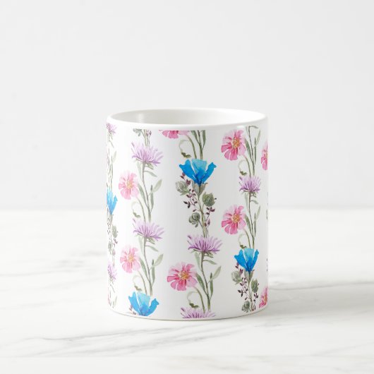 Botanisches Wasserfarbmuster Kaffeetasse (Mittel)