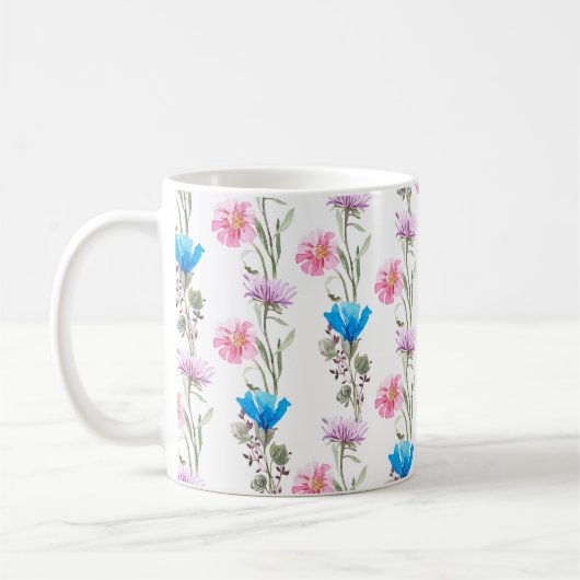 Botanisches Wasserfarbmuster Kaffeetasse (Links)