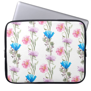 Botanisches Wasserfarbmuster Laptopschutzhülle