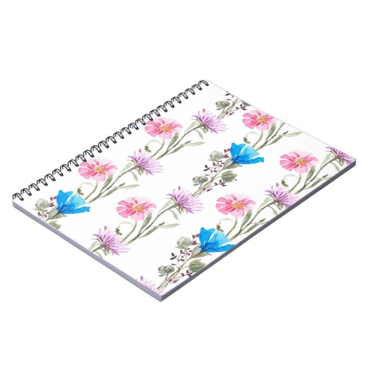 Botanisches Wasserfarbmuster Notizblock (Linke Seite)