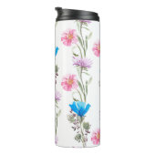 Botanisches Wasserfarbmuster Thermosbecher (Nach rechts gedreht)