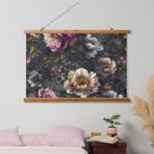 Botanisches Weihnachten aus knackiger Erde Wandteppich Mit Holzrahmen (Schlafzimmer)