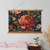 Botanisches Weihnachten aus knackiger Erde Wandteppich Mit Holzrahmen (Schlafzimmer)